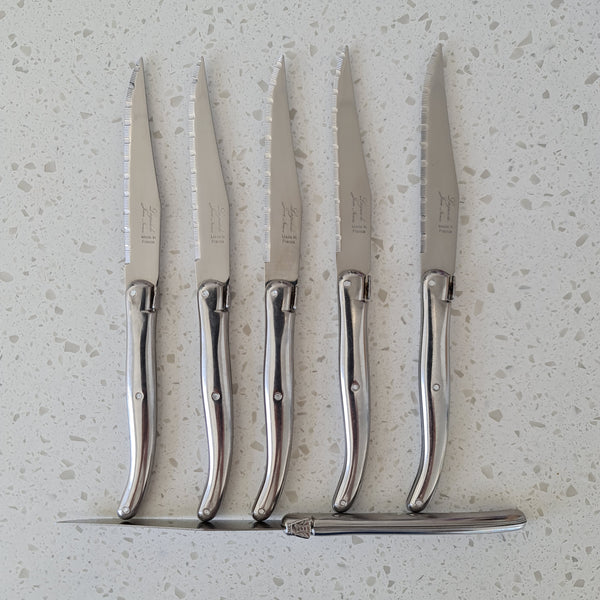 Laguiole Stainless Steel Syeak Knives set of 6