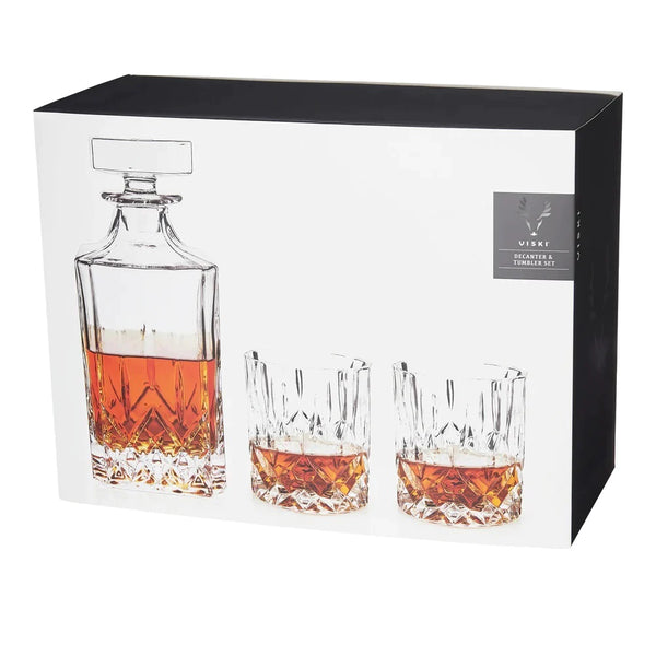 Admiral crystal decanter and glasses gift set