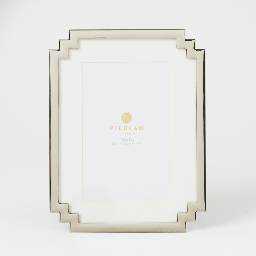 Silver Art Deco Photo Frame | Congratulations NZ