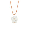 Baroque Pearl Pendant on Rose gold plated chain