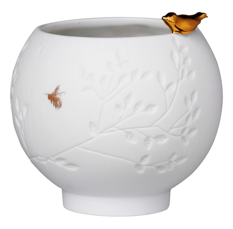 Gold Bird Porcelain Tealight