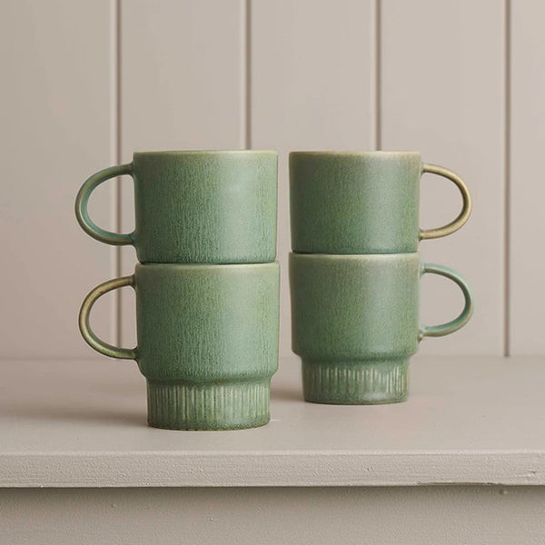 Set 4 caravan cups jade