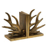 Gold coloured antler bookends