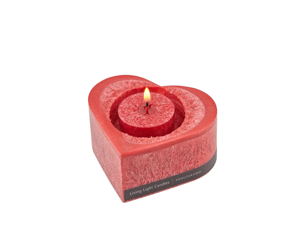 heart candle red tealight