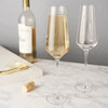 Set 2 Viski Angled Crystal Champagne Flutes