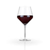 Set of 2 Crystal angled burgundy red wine glasses