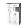 Gold Rimmed Crystal Champagne Flutes set of 2