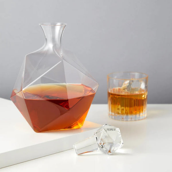 Viski Faceted Crystal Decanter