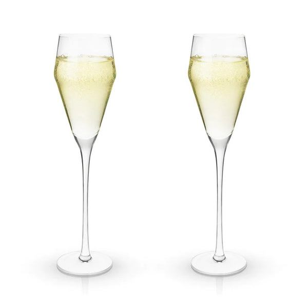 Set 2 Crystal Prosecco Glasses