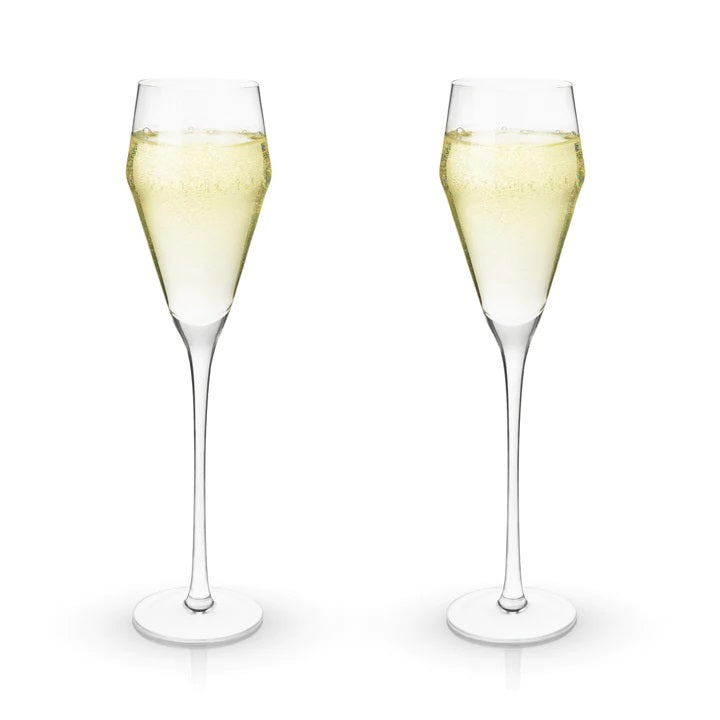 Set 2 Crystal Prosecco Glasses