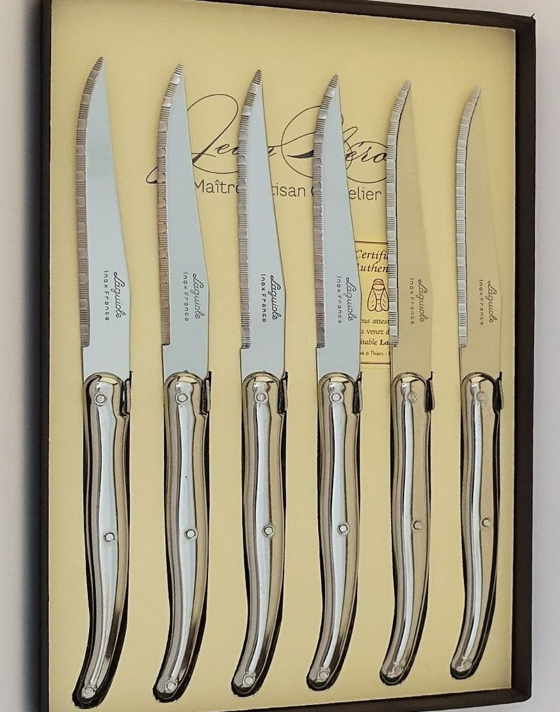 Set of 6 Laguiole Stainless Steel Steak Knives