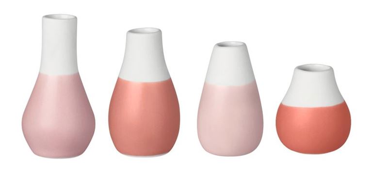 Red Pastel Vases