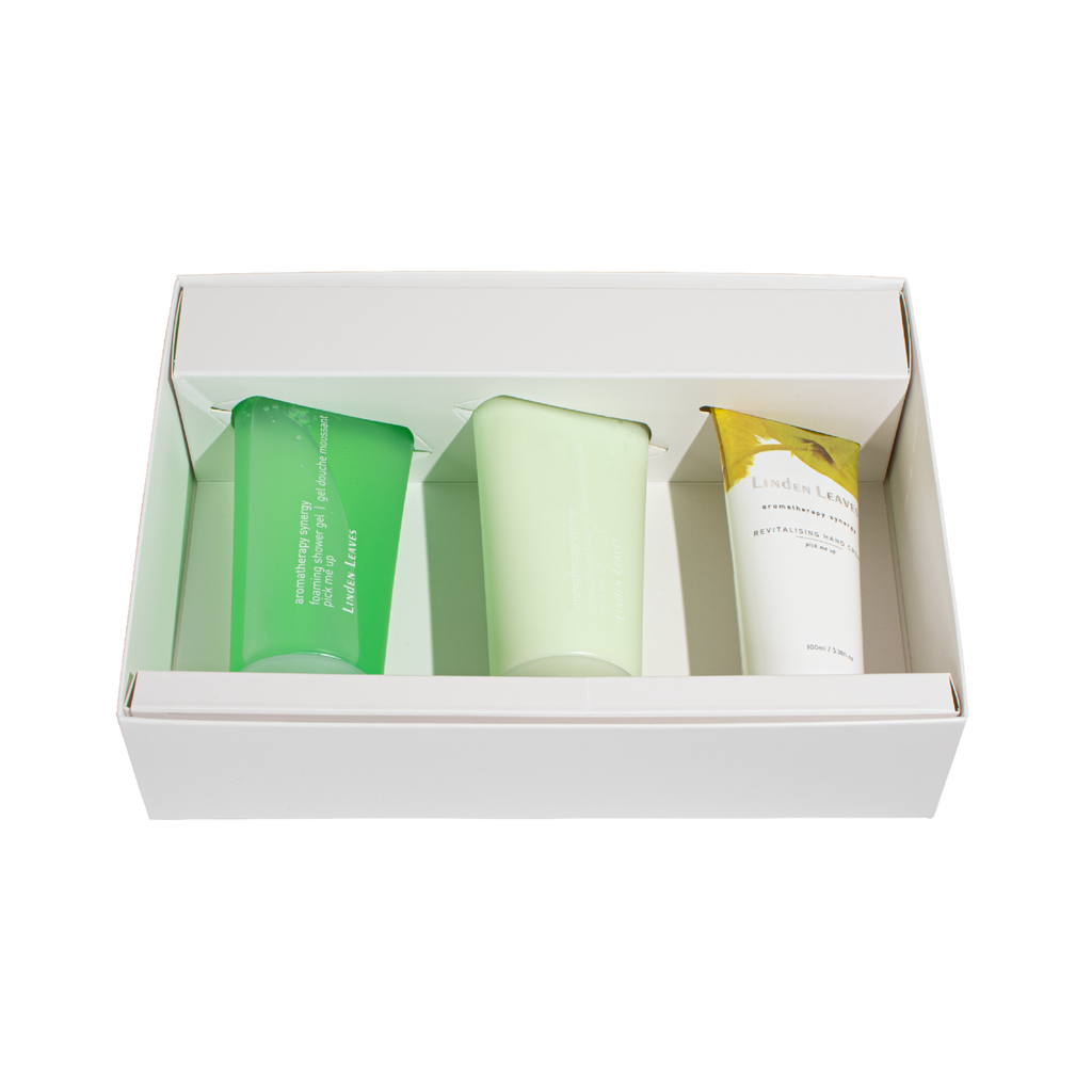 Linden leaves pick me up gift set of lotion, body wash and handcream