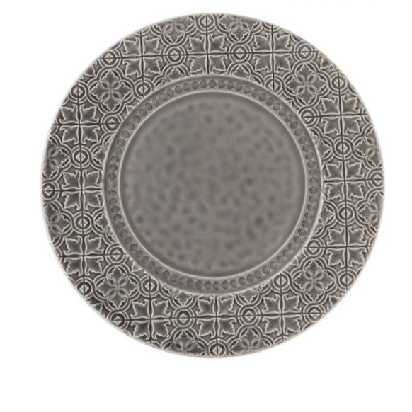 Rua Nova Anthracite round platter