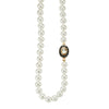 Simply Italian white freshwater Pearl Necklace with swarovski crystal clasp. 48cm long