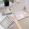 Stackers Classic Jewellery Box set of 3 Taupe