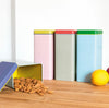 Set of 4 colourful storage tins