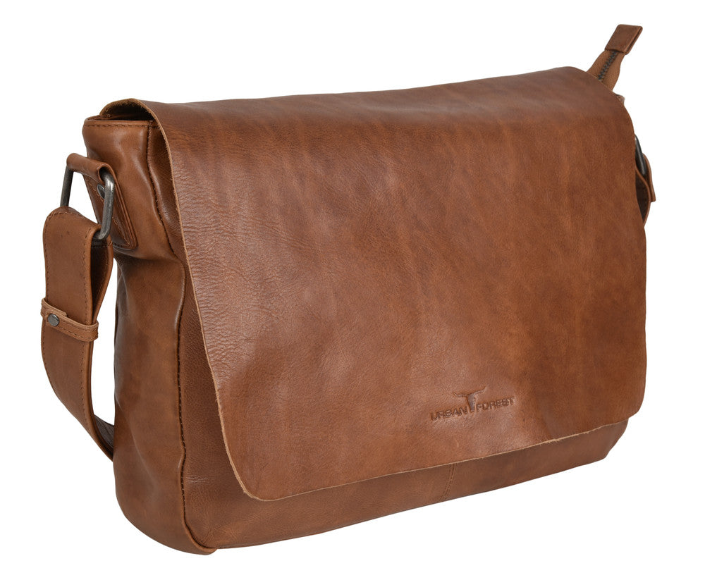 Urban Forest Cognac Leather Satchel