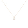 White freshwater pearl pendant on rose gold  box link chain