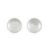 Silver freshwater pearl stud earrings medium