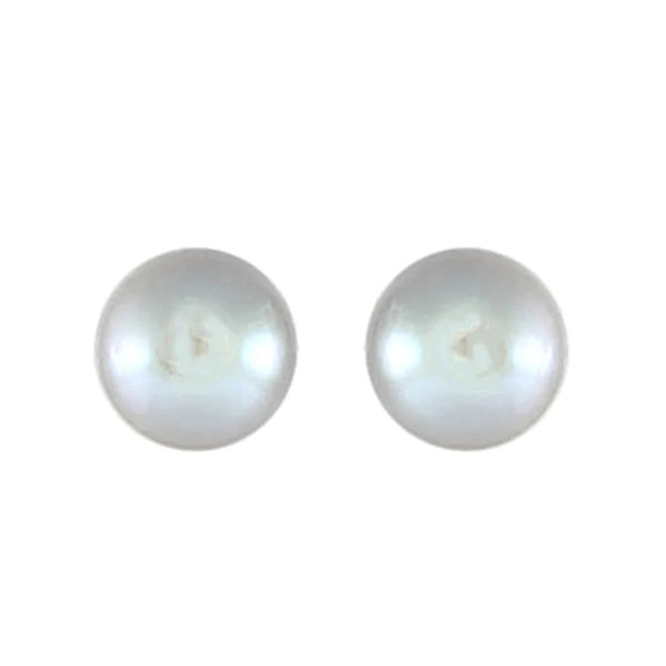 Silver Freshwater pearl stud earrings small