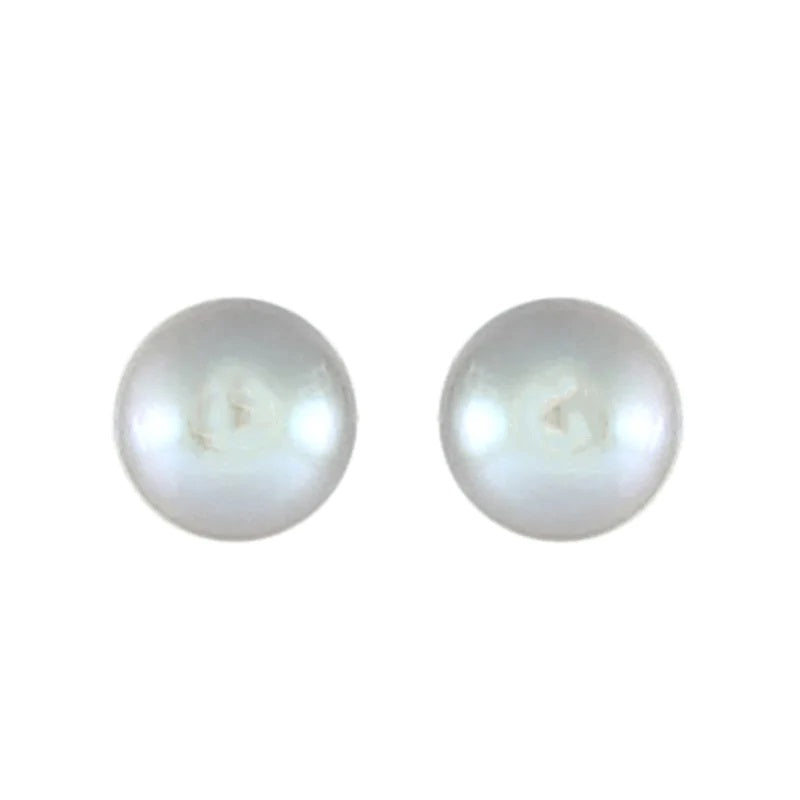 Silver Freshwater pearl stud earrings small